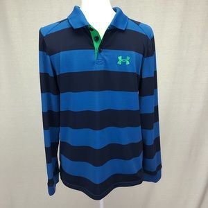 Under Armor Striped Long Sleeve Polo
